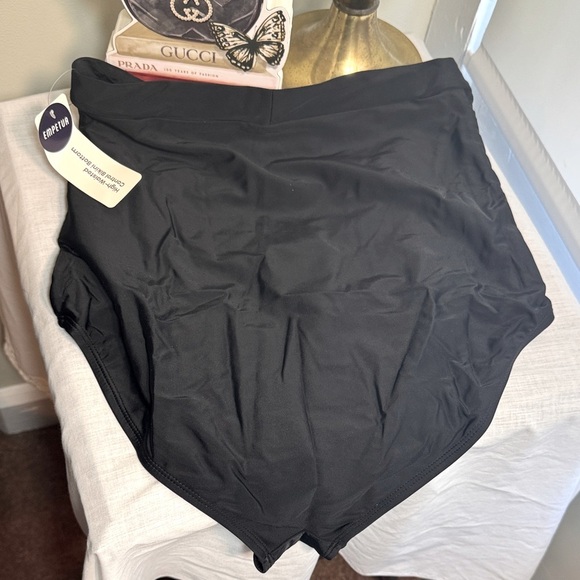 NWT Shapermint (Empetua) Women's Black Ruched Swimsuit Bottoms - Picture 7 of 10